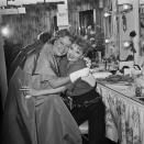 <p>In 1962, Lucille returned to TV permanently with <em>The Lucy Show, </em>which ran for six seasons and featured her <em>I Love Lucy </em>costar, Vivian Vance. Here, the actresses and friends are photographed in hair and makeup. </p>