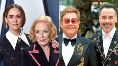 Hollywood Gay Power Couples Sarah Paulson Holland Taylor Elton John