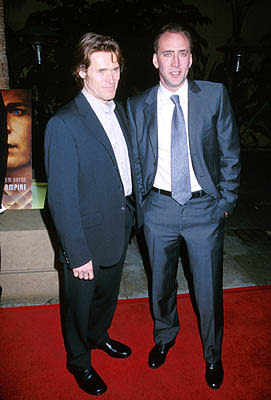 Willem Dafoe and Nicolas Cage at the Hollywood premiere of Lions Gate's Shadow of the Vampire