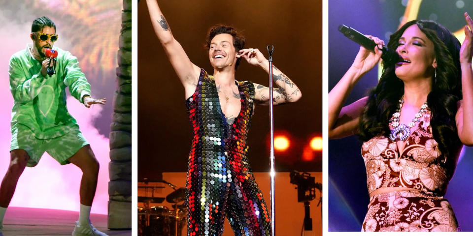 Bad Bunny, Harry Styles, Kacey Musgraves. Foto: Getty Images