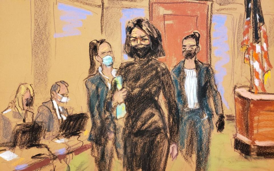 Ghislaine Maxwell&#39;s trial in New York is expected to last around six weeks (court drawing from last week)