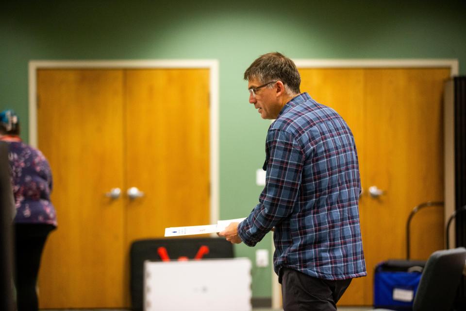 Allegan County voters cast their ballots Tuesday, Nov. 7, 2023, at Calvary Baptist Church in Holland.