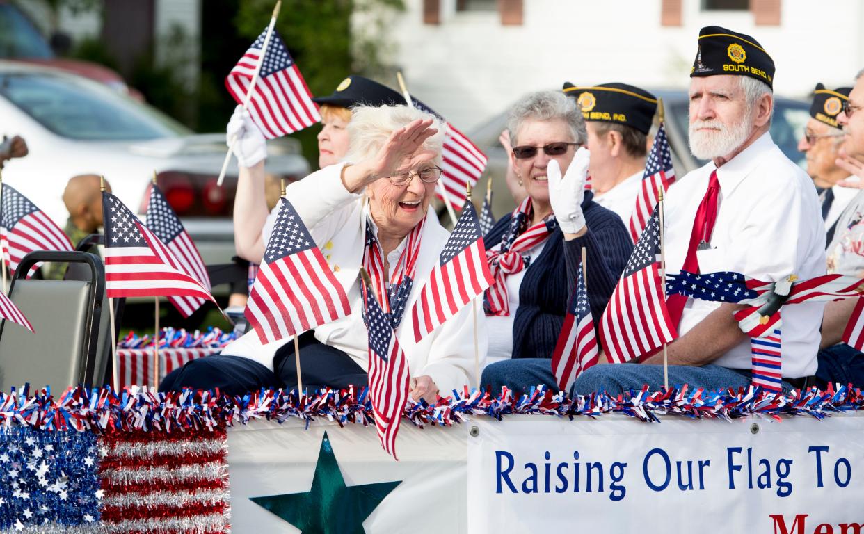 American Legion members participate in the West Side Memorial Day Parade Monday, May 25, 2015 in South Bend. Tribune File Photo/BECKY MALEWITZ