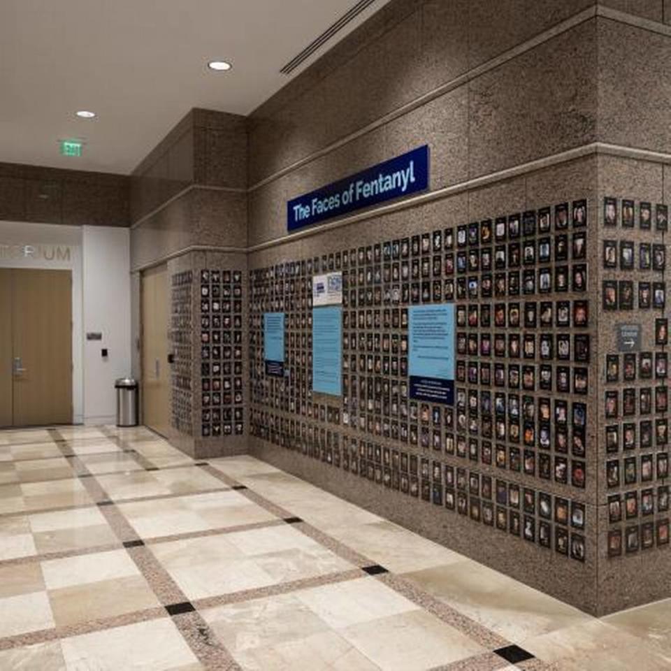 James and William Wonacott of Yakima are memorialized along with thousands of others on the Faces of Fentanyl Wall at the Drug Enforcement Agency’s headquarters in Arlington, Va.