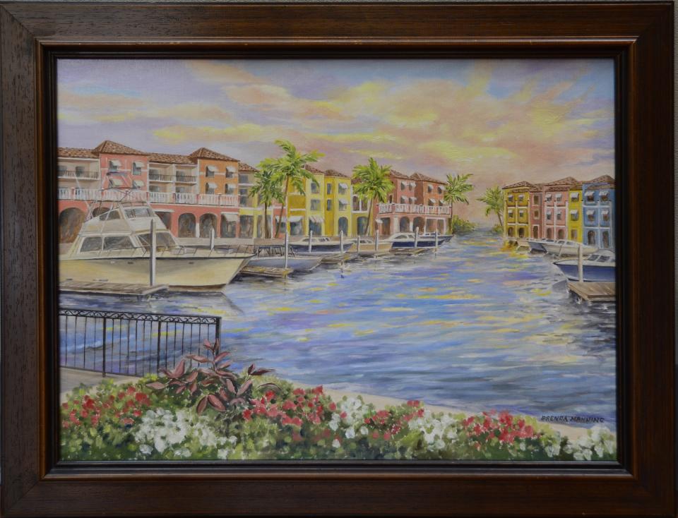 “Harbor View” by Brenda Manning.  Oil.