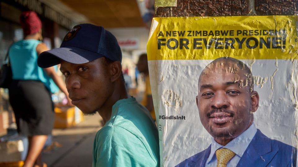 Supporters of main opposition party Citizens Coalition for Change (CCC) attend an election rally ahead of the Zimbabwean 2023 general elections in Bulawayo, Zimbabwe on August 20, 2023.