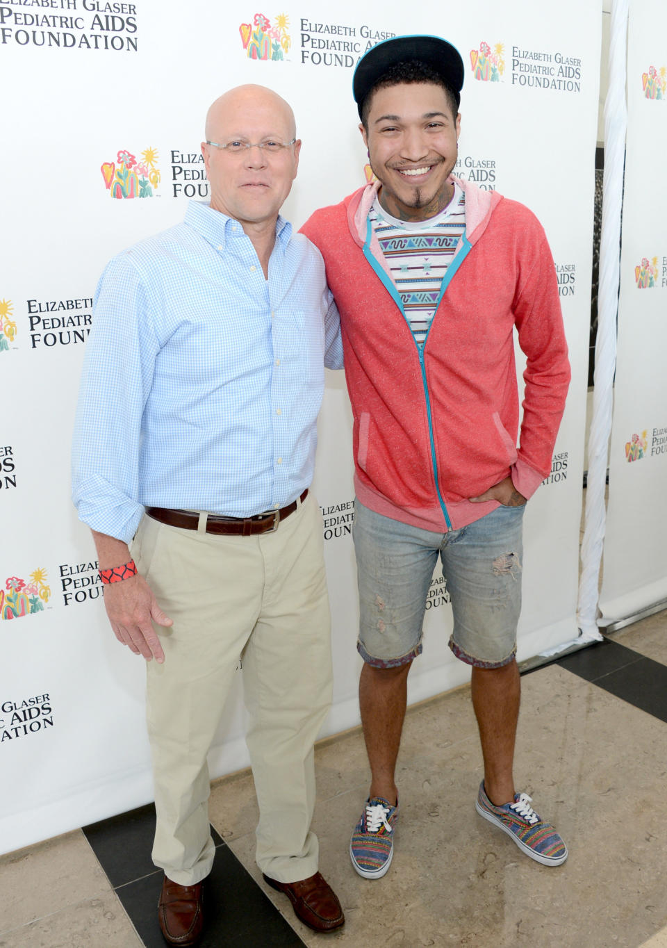 LOS ANGELES, CA - JUNE 02:  Chip Lyons, President & CEO of Elizabeth Glaser Pediatric AIDS Foundation (L) and actor Jamar Rogers attends the Elizabeth Glaser Pediatric AIDS Foundation's 24th Annual 'A Time For Heroes' at Century Park on June 2, 2013 in Los Angeles, California.  (Photo by Jason Kempin/Getty Images for EGPAF)