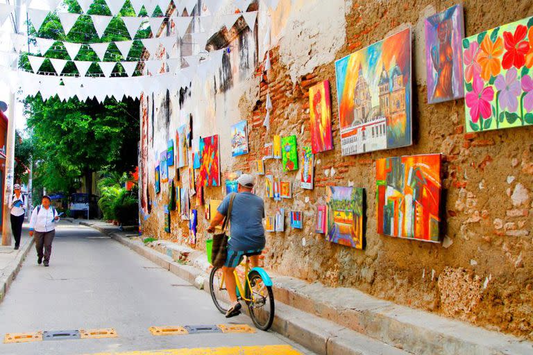 La calle de San Juan en el barrio Getsemaní de Cartagena es uno de los corredores peatonalizados (Foto: Archivo/ EL TIEMPO)