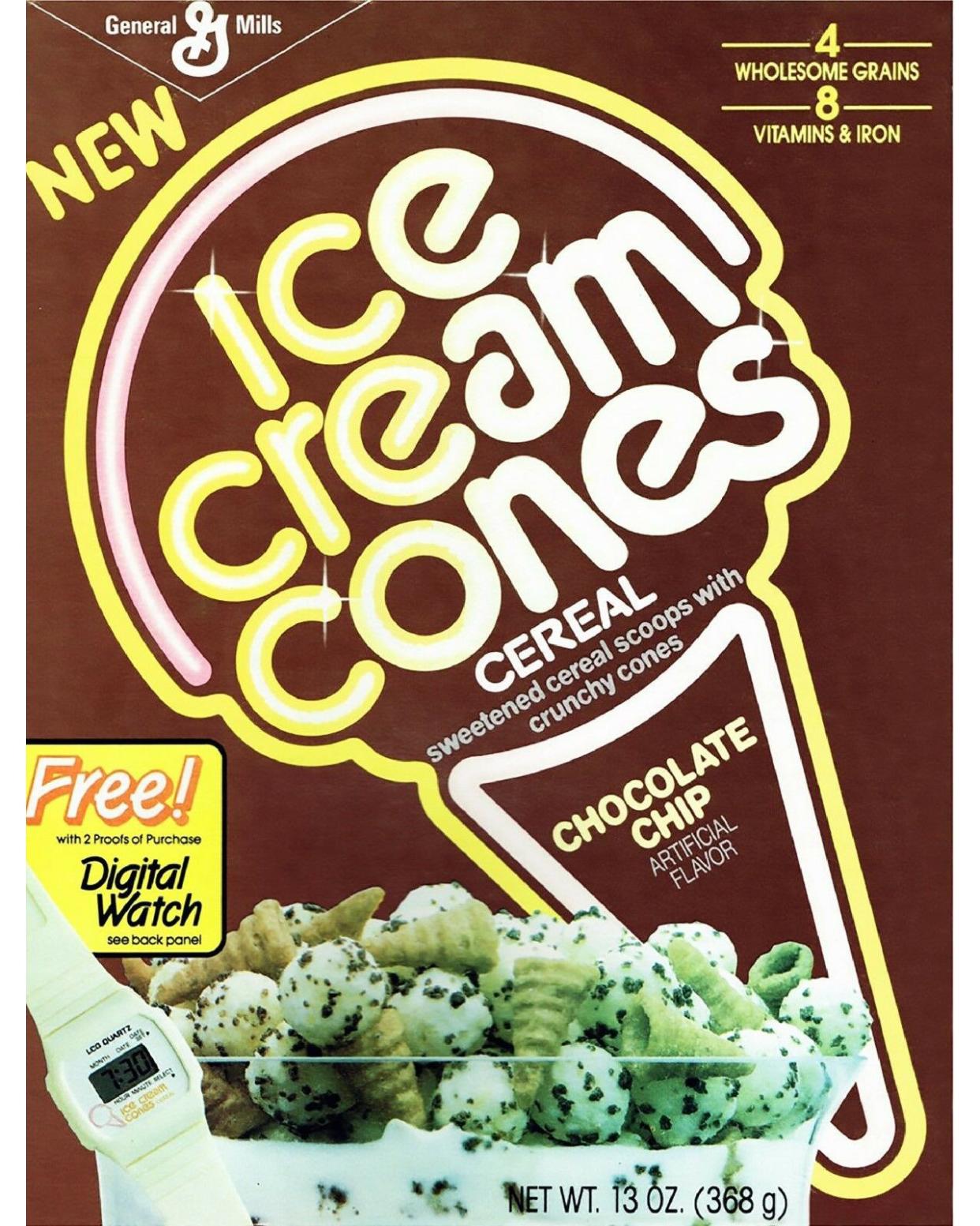 Ice Cream Cones Cereal Box