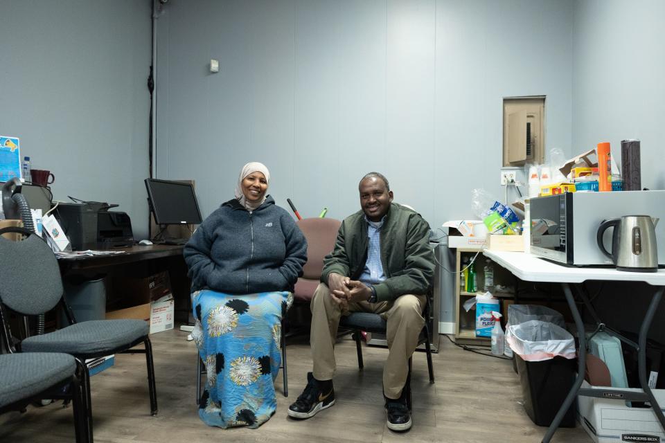 Assistant director Fadumo Abdulkadir, left, and director Abdirizak Ibrahim pose at the Somali Community Self Management Agency in Salt Lake City on Thursday, Jan. 26, 2023. | Ryan Sun, Deseret News