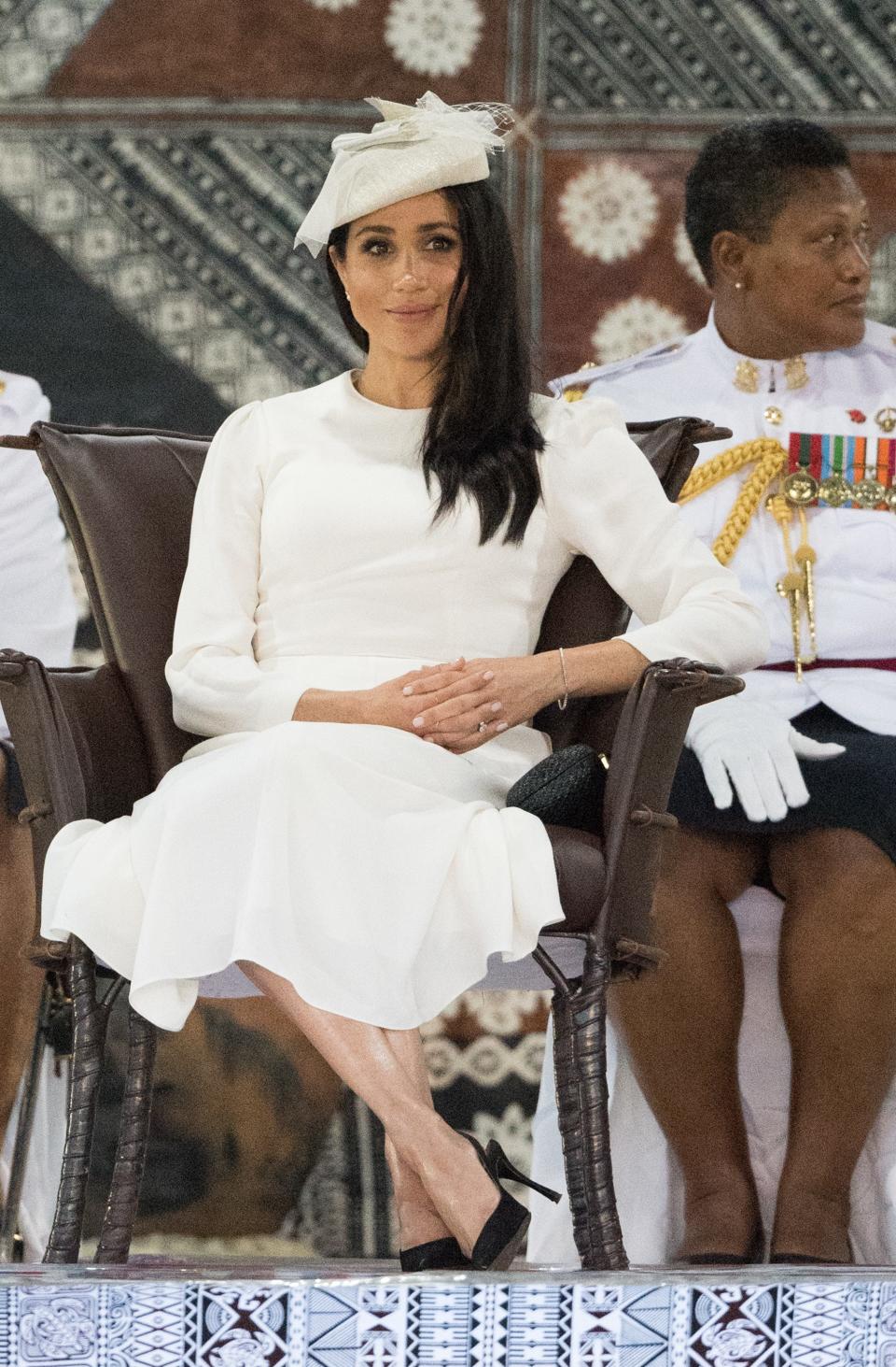 Meghan Markle has been wearing a diamond tennis bracelet for months—turns out, it was a gift given to her by father-in-law Prince Charles.