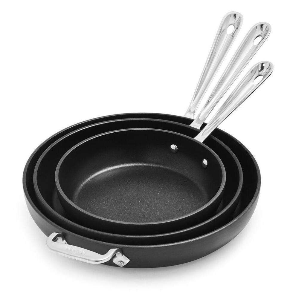 All-Clad HA1 Nonstick Set of 3 Skillets, 8", 10" and 12"