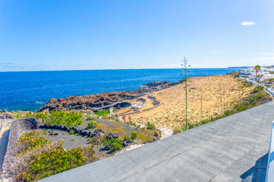 The nudist beach beyond Julia’s Lanzarote villa