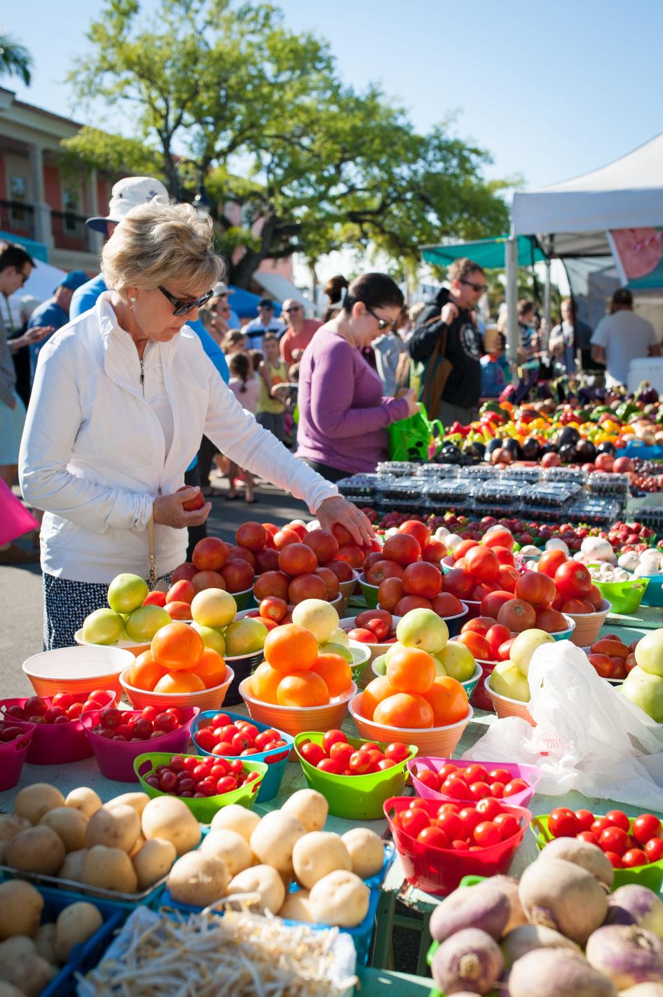 Fun at Third Street South's weekly farmers market.