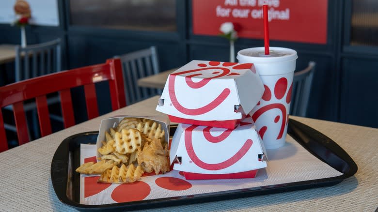 Chick-fil-A food on table