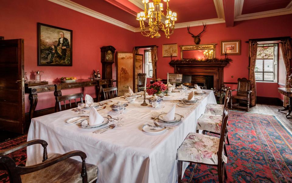 Rooms at Braemar Castle rooms are furnished as though the Clan Chief had just stepped out