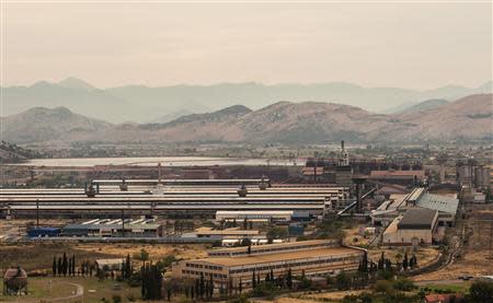 A general view of Montenegro's Kombinat Aluminijuma Podgorica (KAP) aluminium factory in Podgorica September 9, 2013. REUTERS/Stevo Vasiljevic