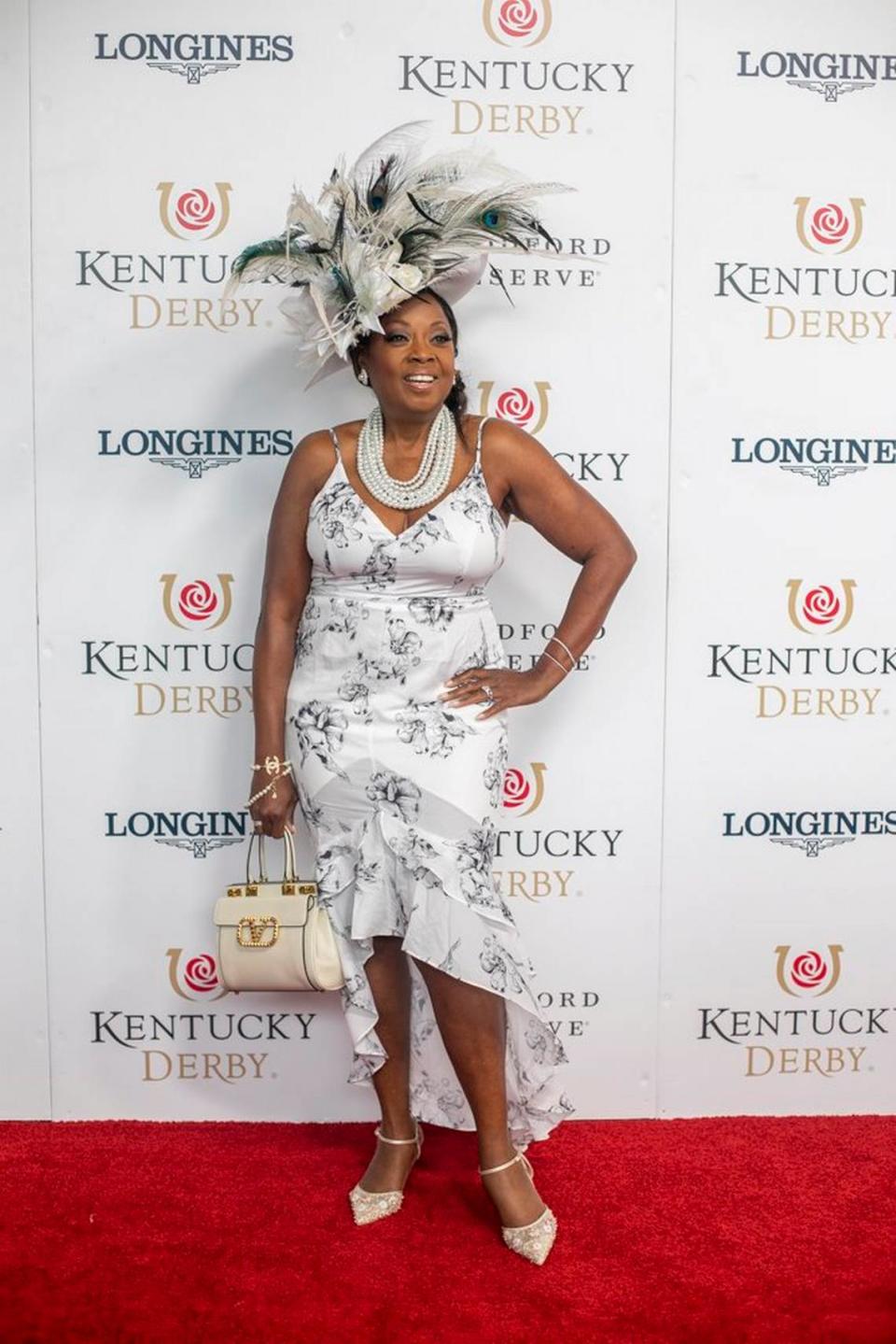 Television personality Star Jones walks the red carpet at Churchill Downs in Louisville, Ky., Saturday, May 7, 2022.