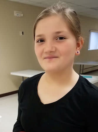 Emily Hill, 11, a victim of the mass shooting at the First Baptist Church in Sutherland Springs, Texas, U.S., is seen in this handout photo obtained November 8, 2017. Social media/Handout via REUTERS.