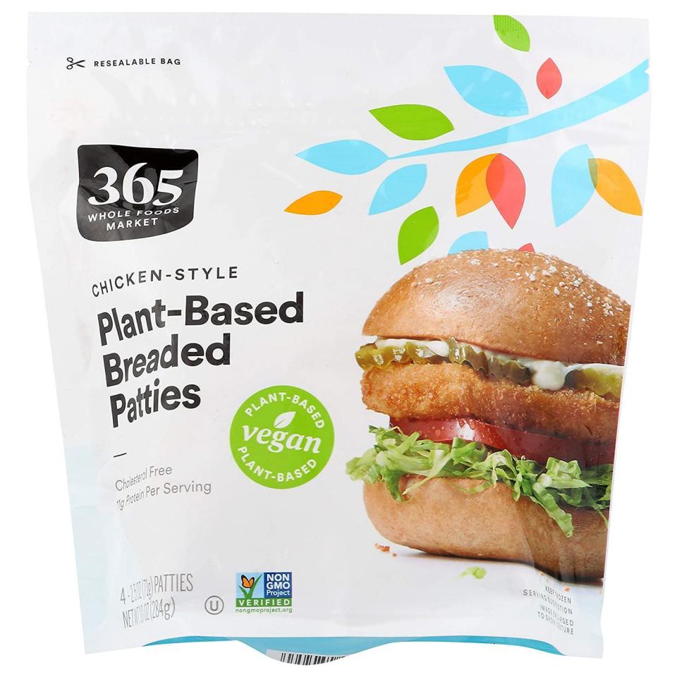 8) 365 by Whole Foods Market Plant-Based Breaded Patties, 4-Count