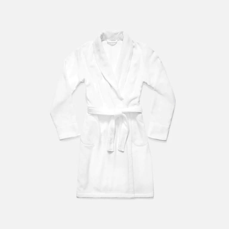 You’re clean. You’re moisturized. You’ve dried off with the help of a cloudlike towel. You’re ready to lounge, but not ready to put on real clothes. You need a super plush robe. This Brooklinen robe is giving spa weekend. It’s giving luxury hotel. It’s the perfect thing to wear to get cozy on the couch with your crisp water, maybe light a candle and throw on your favorite guilty pleasure TV show. And with that, my perfect shower routine is complete. Promising review: “Bought one for myself, then felt guilty and got one for my husband, then got for two friends birthdays… It is plush and yummy - everyone should have one!” —Fran D. via BrooklinenYou can buy the Super Plush Robe from Brooklinen for around $80.