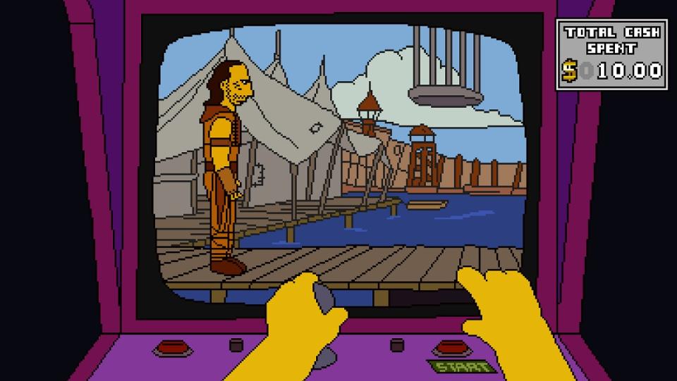 The Simpsons-themed Waterworld game