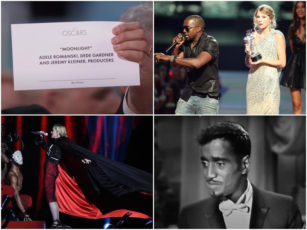 Some of the most excruciating award-show moments (Getty Images/YouTube)