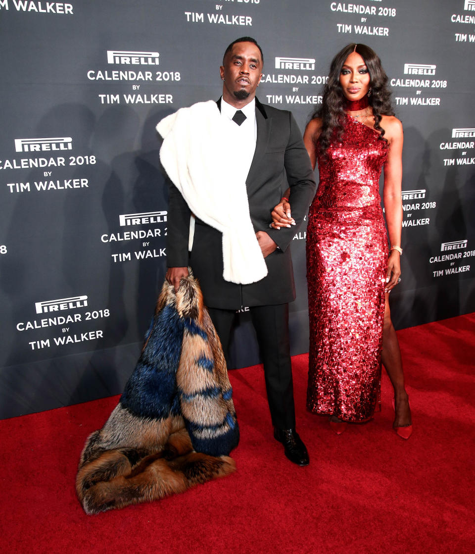 Naomi Campbell and Sean Combs arrive at the Manhattan Center on Nov. 10 in New York City. (Photo: Getty Images)