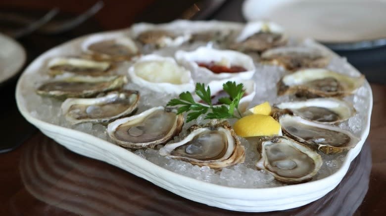 raw oysters lemon fancy