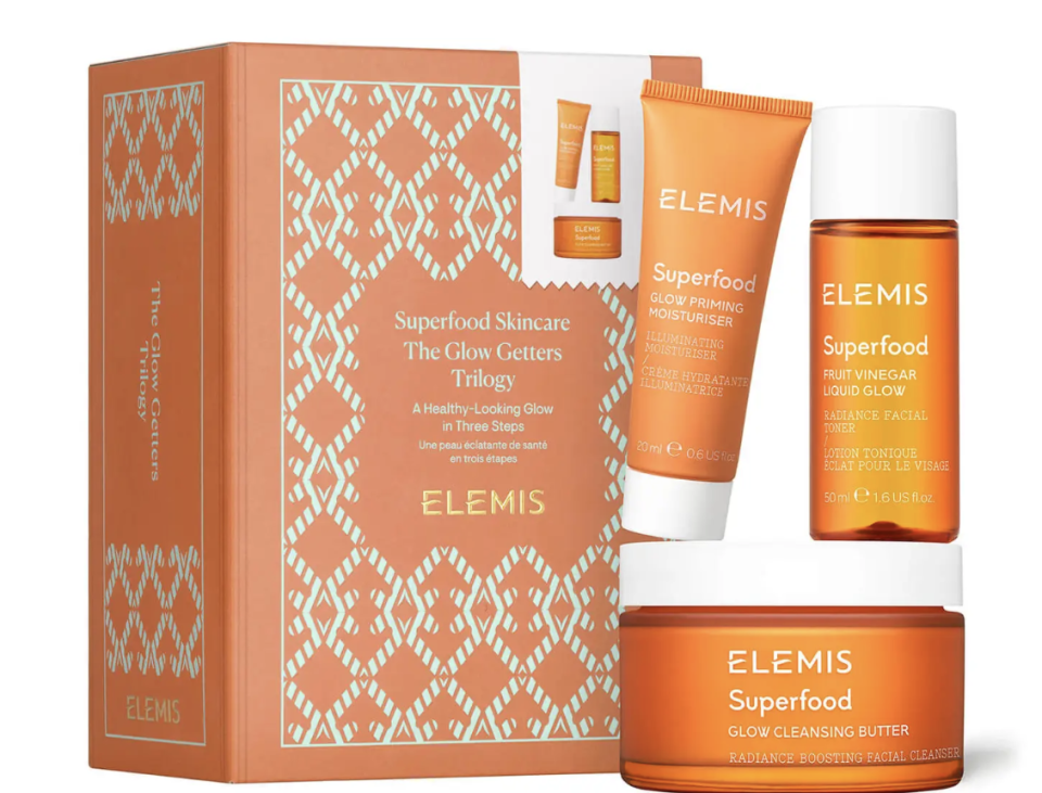 A photo of Elemis Superfood Skincare The Glow-Getters Trilogy Set.