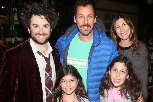 <p>Bruce Glikas/Bruce Glikas/FilmMagic</p> Adam Sandler, wife Jackie and daughters Sadie and Sunny at 'School of Rock' in 2016