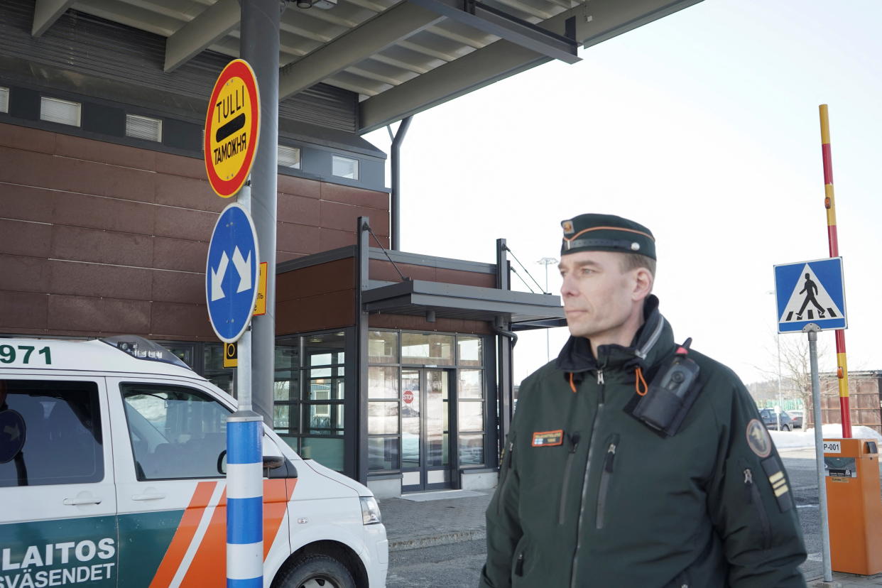 Imatra border station chief Antti Vahe looks on, at the border crossing point with Russia, amid Russia's invasion of Ukraine, in Imatra, Finland March 23, 2022. Picture taken March 23, 2022. REUTERS/Essi Lehto