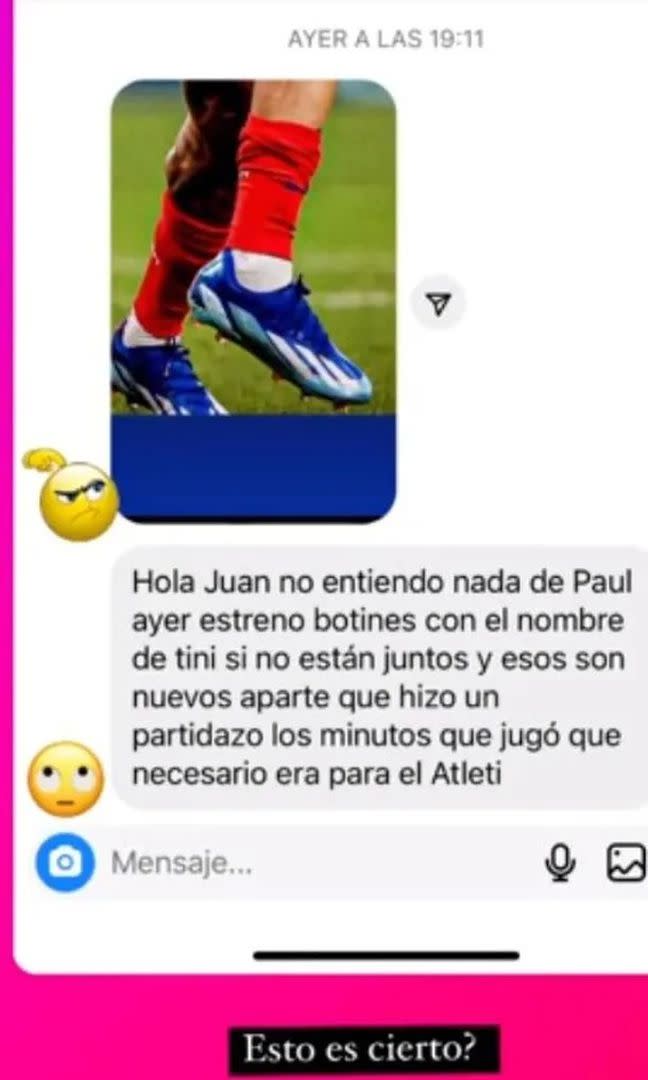 Juan Etchegoyen compartió la observación de un usuario en las redes sociales