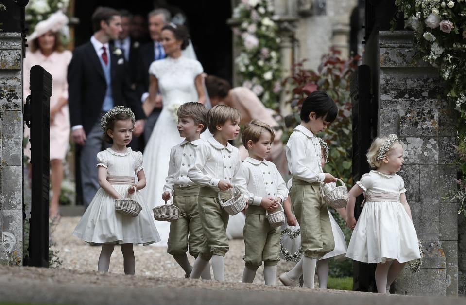 Every royal wedding party must include a crop of children.