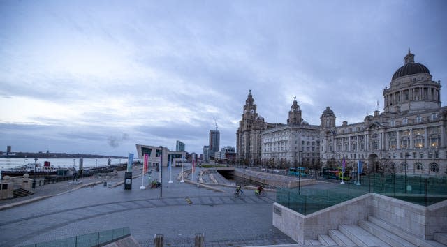 Liverpool during lockdown (Peter Byrne/PA)