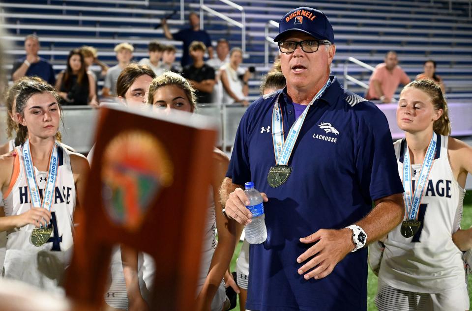 American Heritage- Delray takes on Lake Highland Prep in a girls 1A lacrosse state championship matchup in Naples on May 6.