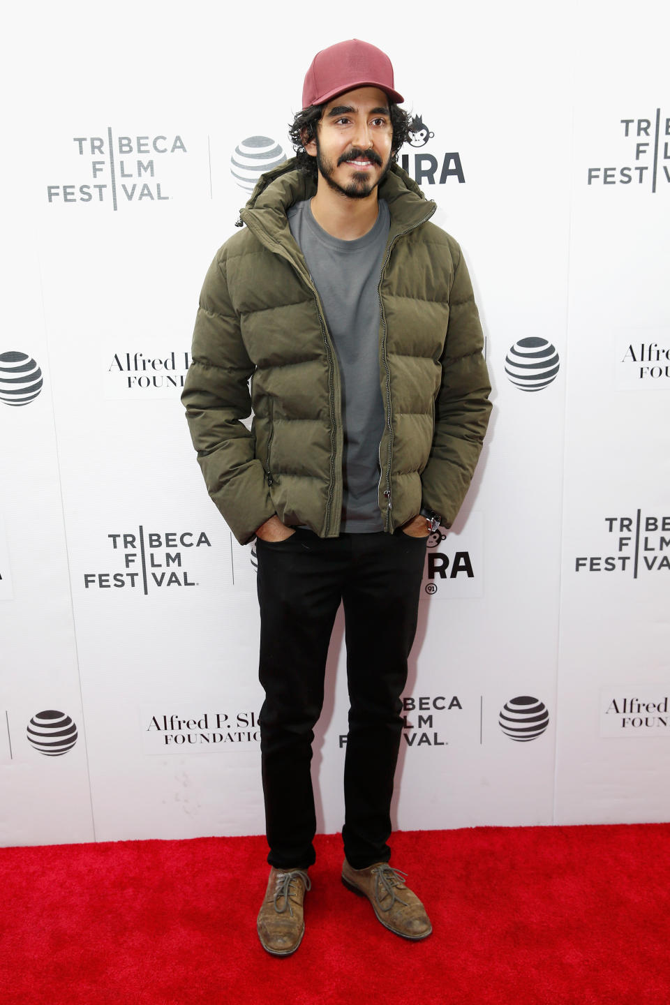 Patel at the premiere of "The Man Who Knew Infinity" during the Tribeca Film Festival at Regal Battery Park Cinemas in New York City on April 15, 2016.