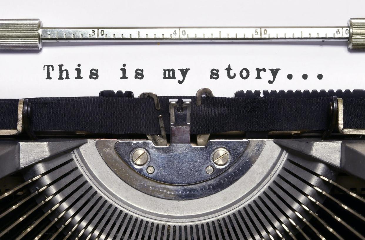 <span class="caption">Words can have a powerful effect on people, even when they're generated by an unthinking machine.</span> <span class="attribution"><a class="link " href="https://www.gettyimages.com/detail/photo/words-this-is-my-story-typed-on-paper-with-a-royalty-free-image/1359861887" rel="nofollow noopener" target="_blank" data-ylk="slk:iStock via Getty Images;elm:context_link;itc:0;sec:content-canvas">iStock via Getty Images</a></span>