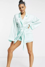 <p><strong>Missguided</strong></p><p><strong>$36.00</strong></p><p><a href="https://go.redirectingat.com?id=74968X1596630&url=https%3A%2F%2Fwww.asos.com%2Fus%2Fmissguided%2Fmissguided-satin-robe-with-embroidered-logo-in-mint%2Fprd%2F22912240&sref=https%3A%2F%2Fwww.cosmopolitan.com%2Fstyle-beauty%2Ffashion%2Fg37975980%2Fbest-silk-robes%2F" rel="nofollow noopener" target="_blank" data-ylk="slk:Shop Now;elm:context_link;itc:0;sec:content-canvas" class="link ">Shop Now</a></p><p>This mint hue was trending for some time several years ago, and I never quite got over it. So here I am, offering you a cute mint robe in case you were feeling the same way.</p>