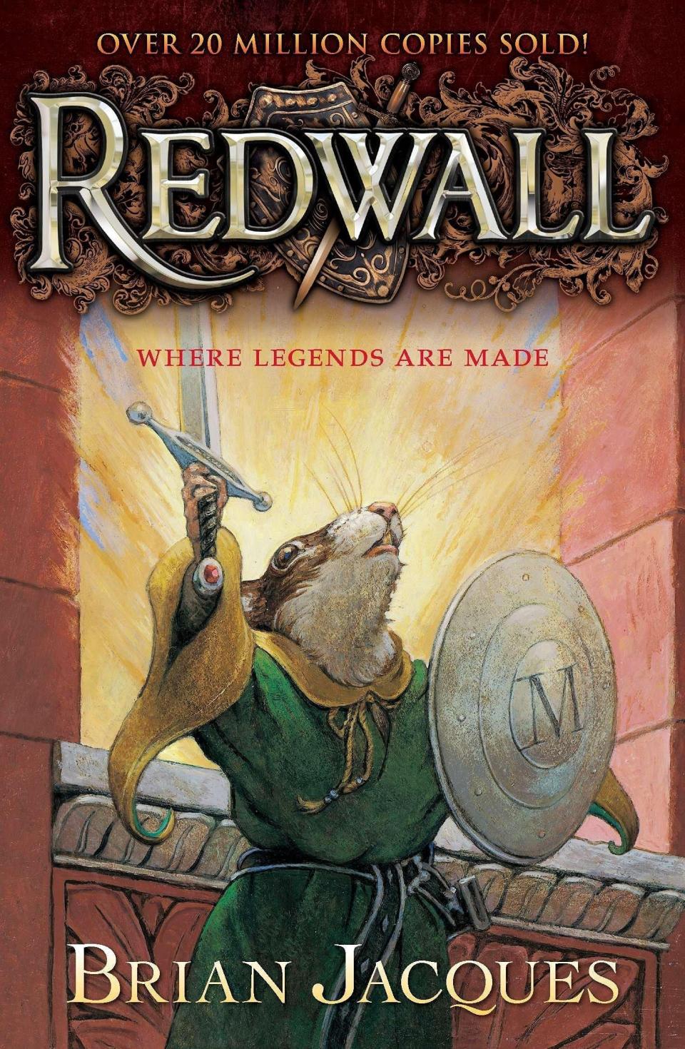The cover of a book from "Redwall" series by Brian Jacques
