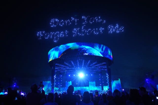 A drone display at the Coronation Concert held in the grounds of Windsor Castle