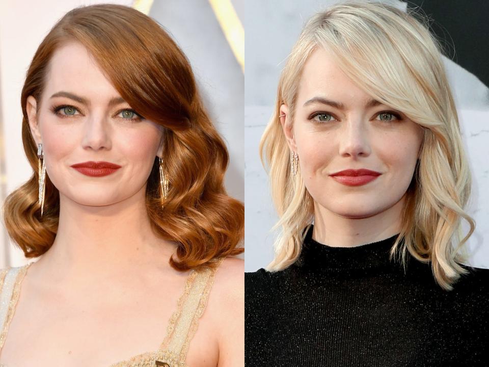 emma stone redhead blonde