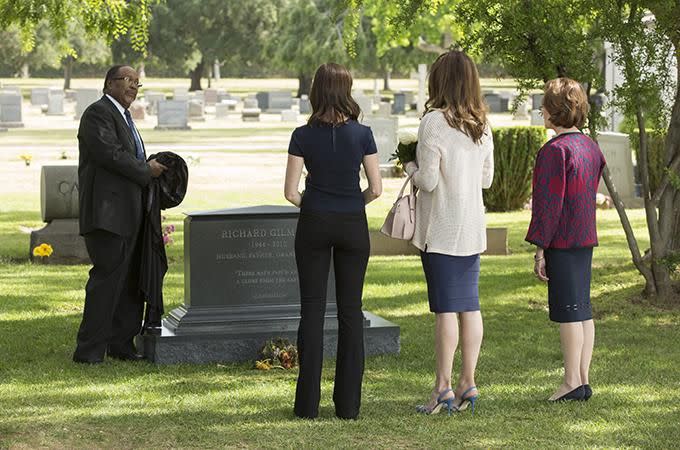 An emotional time for the Gilmore Girls. Photo: Netflix