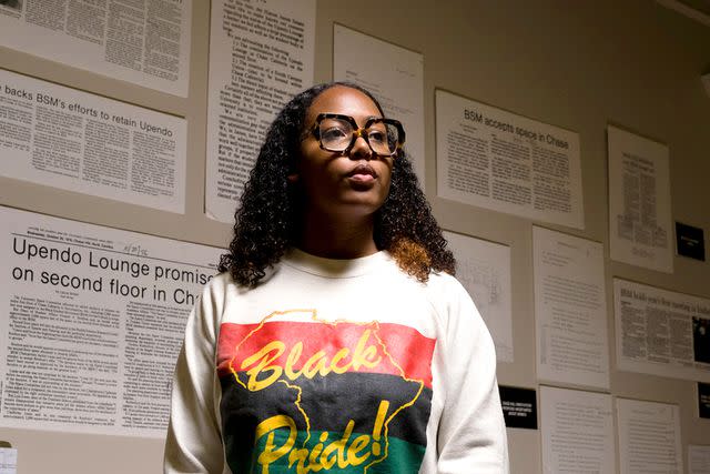 <p>Cornell Watson for The Washington Post via Getty Images</p> Julia Clarke, President of the Black Student Movement at The University of North Carolina, in the Upendo Lounge in Chapel Hill, North Carolina