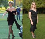 <p>In the summer of 1994, <a href="https://www.townandcountrymag.com/style/fashion-trends/g22529658/meghan-markle-princess-diana-dressed-alike/" rel="nofollow noopener" target="_blank" data-ylk="slk:Princess Diana;elm:context_link;itc:0;sec:content-canvas" class="link ">Princess Diana</a> wore a black, off-the-shoulder look by Christina Stambolian to visit London's Serpentine Gallery. Lady Kitty Spencer chose a similar dress for a dinner benefitting the Elton John AIDS Foundation. (And as the event was in partnership with Bulgari, Spencer paired it with a Bulgari Serpenti necklace.)<br></p>