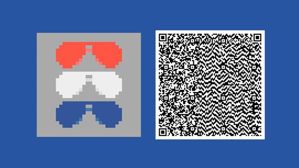 Animal Crossing: New Horizons QR code for Biden-Harris campaign