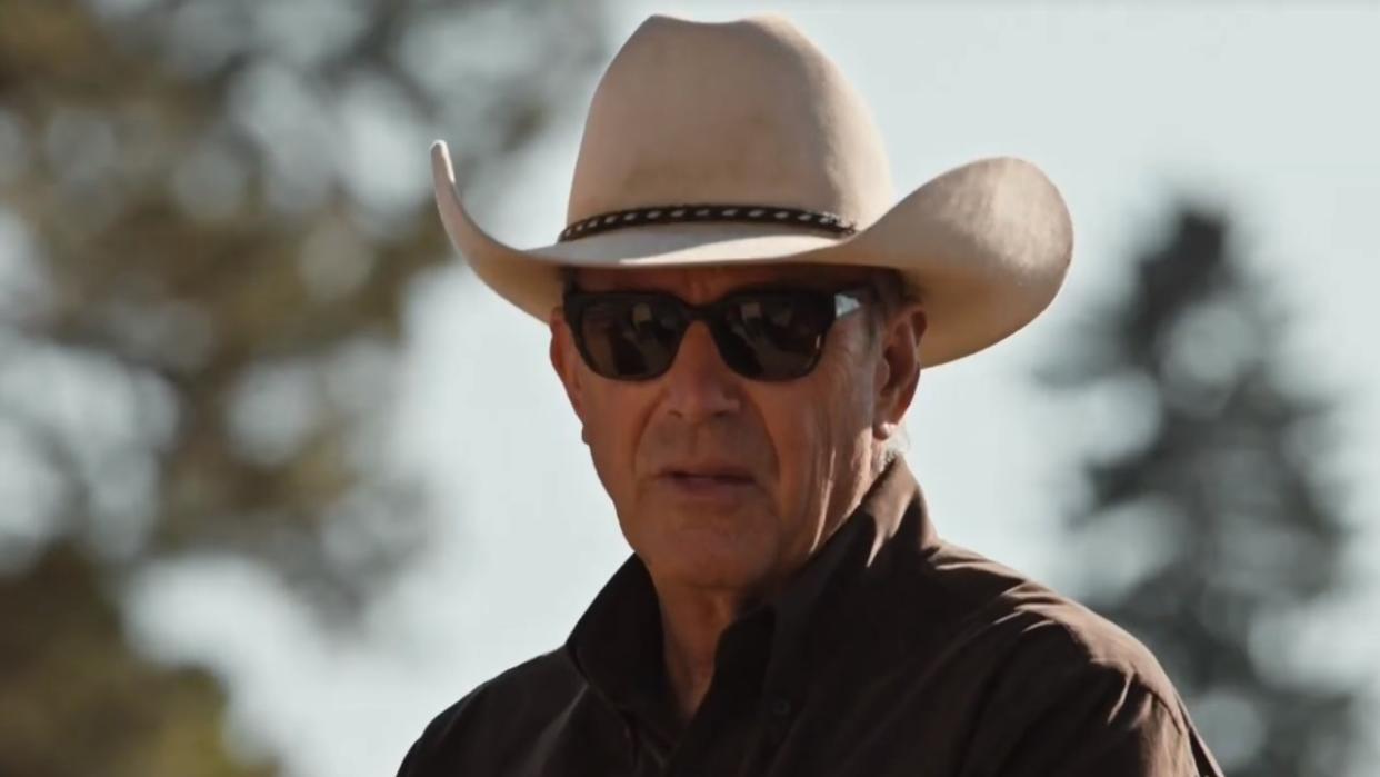  john in sunglasses and hat on Yellowstone 