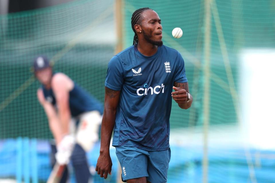 Jofra Archer took part in one of England’s training sessions in Barbados (Getty Images)