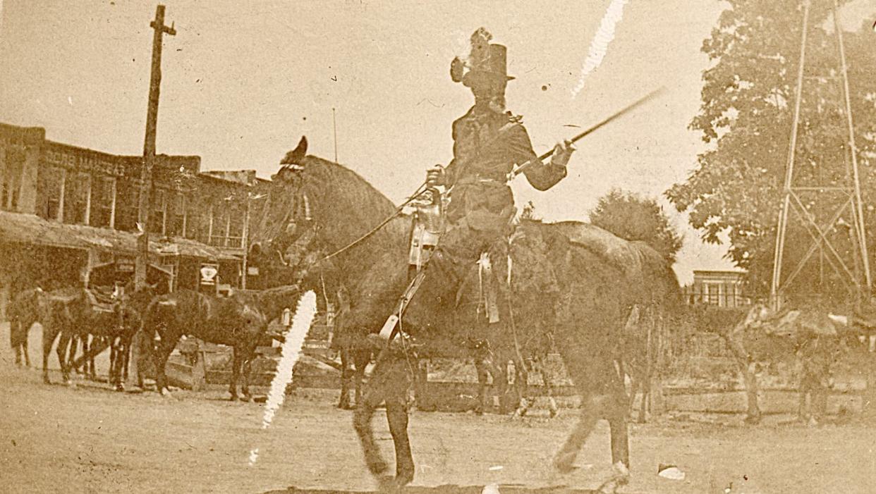 Joshua Houston leads a Juneteenth Parade in Huntsville, Texas, in a photo circa 1900. <a href="http://www.samhoustonmemorialmuseum.com/" rel="nofollow noopener" target="_blank" data-ylk="slk:Sam Houston Memorial Museum and Republic of Texas Presidential Library;elm:context_link;itc:0;sec:content-canvas" class="link ">Sam Houston Memorial Museum and Republic of Texas Presidential Library</a>