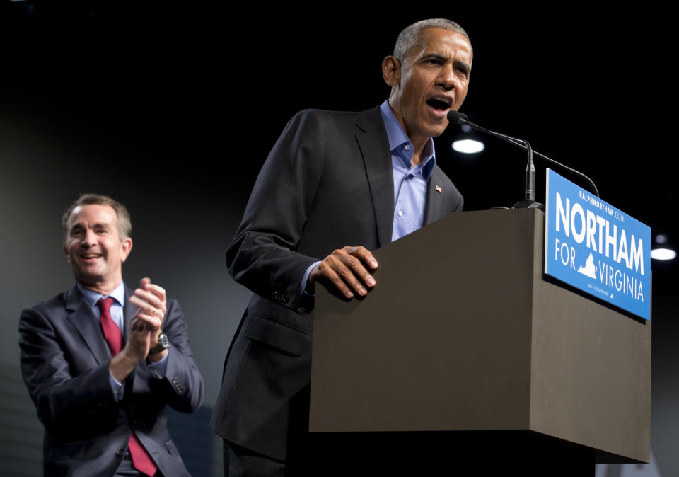 Barack Obama and Ralph Northam 